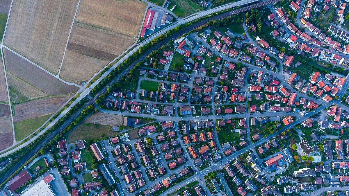 An aerial view of Germany