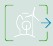 Ein Logo mit einem Pfeil symbolisiert ein externes Projekt