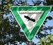 Schild: Landschaftsschutzgebiet